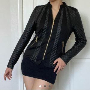 Causal leather jacket